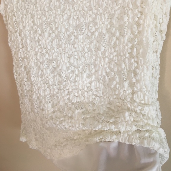 Dress Barn White Floral Lace Top - Picture 6 of 9